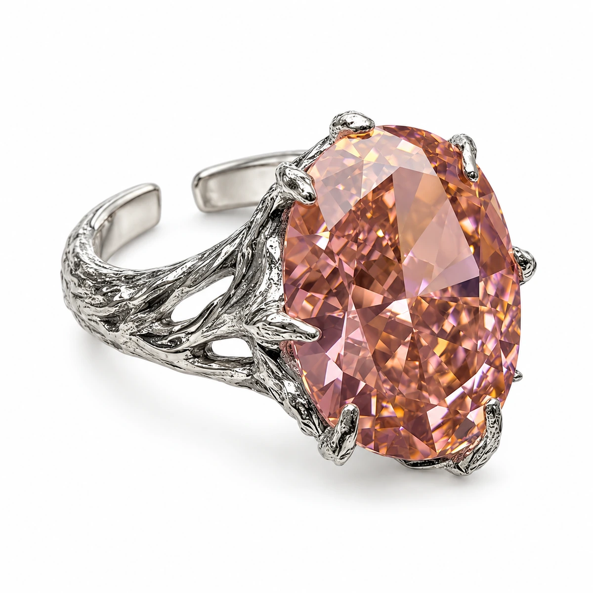 The Blush Ring, three-quarter studio view on a white background